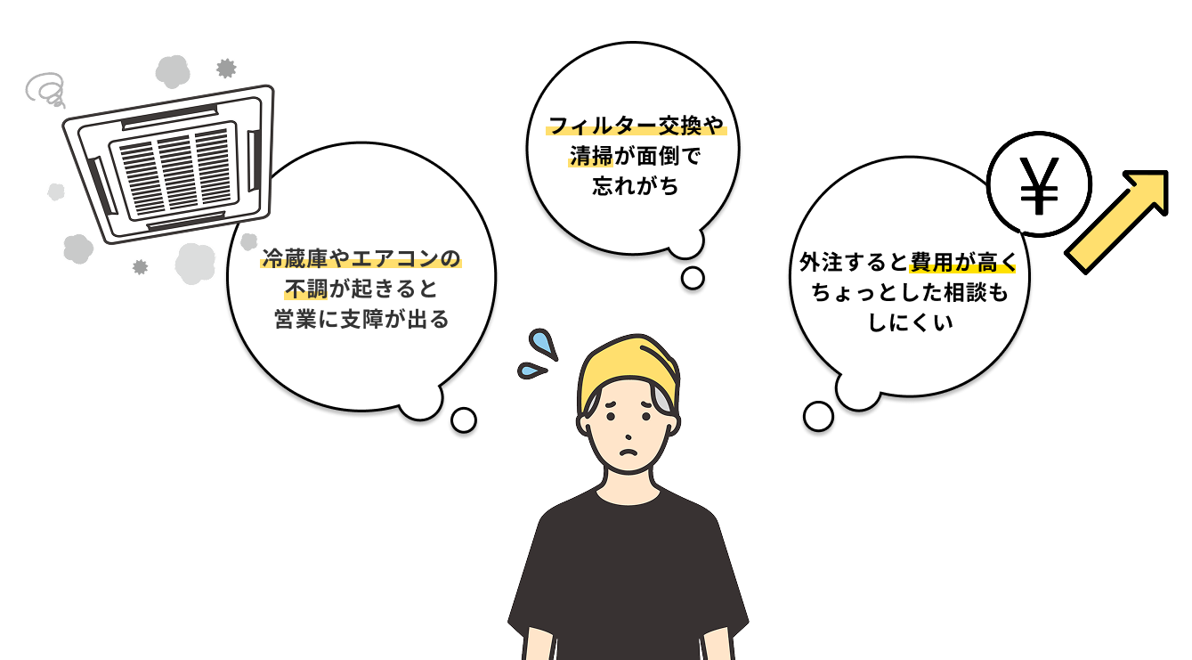 飲食店オーナーの方が抱える様々な悩みや課題